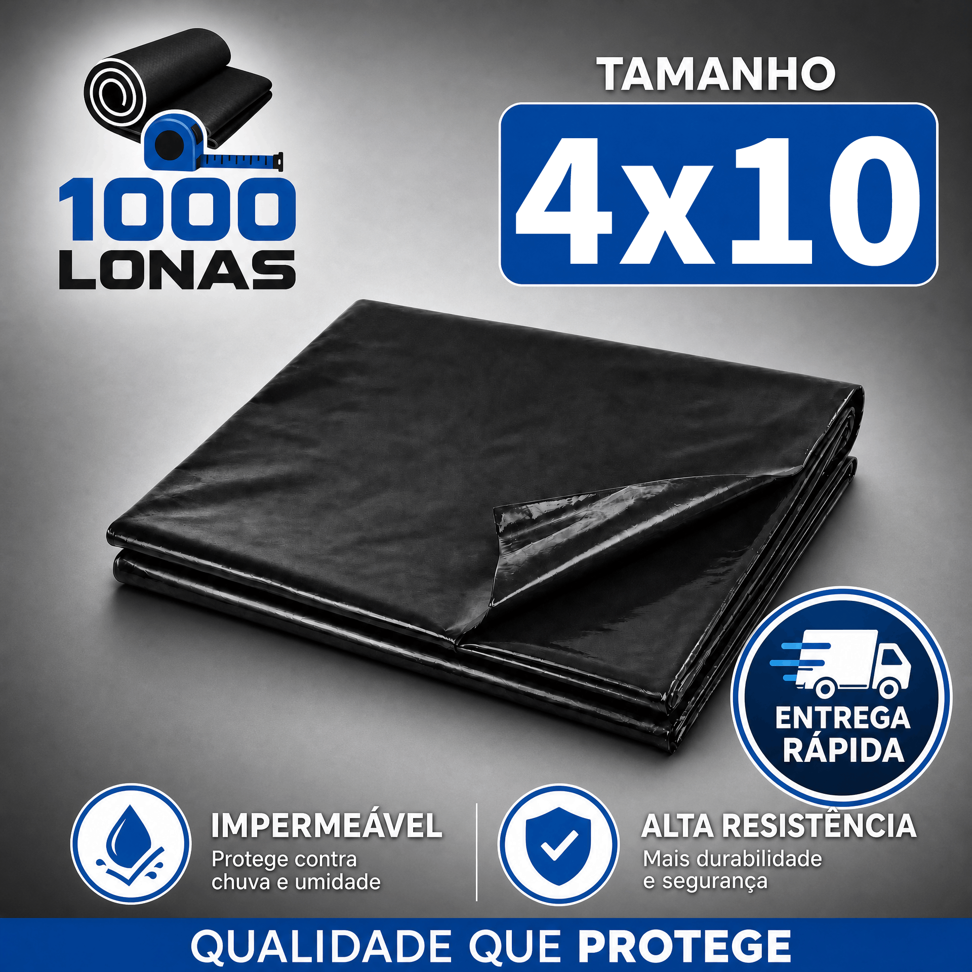 Lona de plastico 4x10 metros