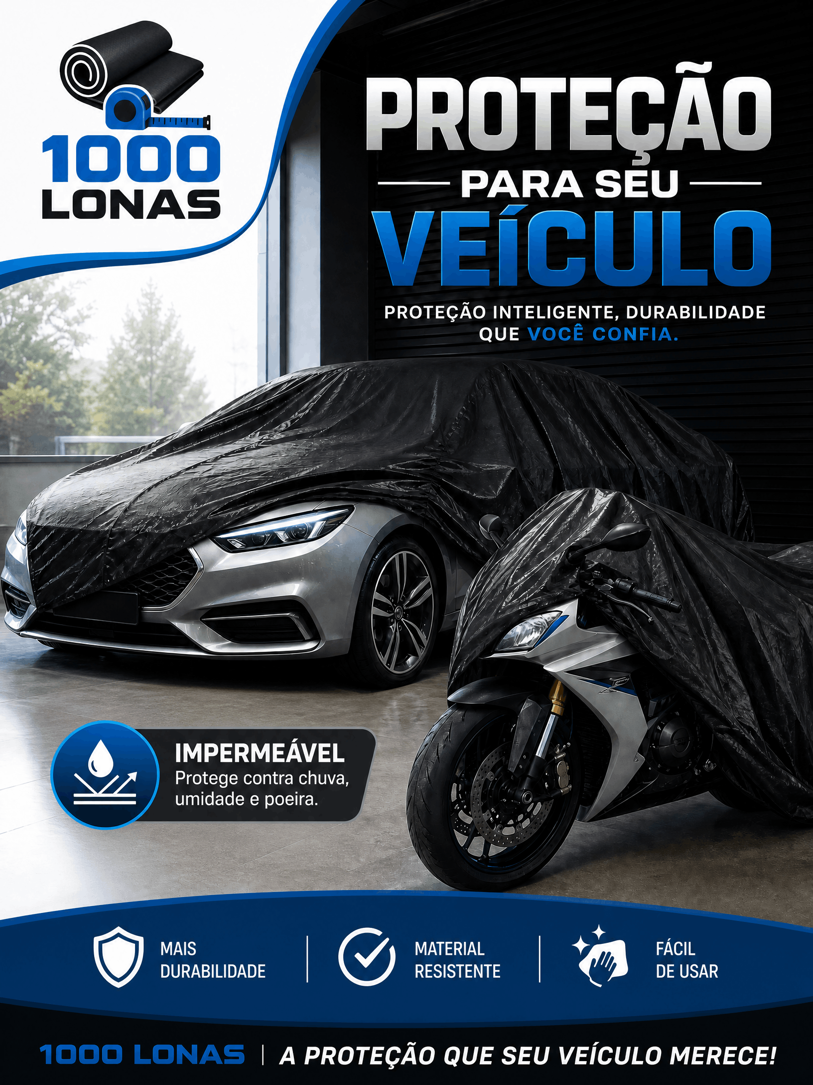 Lona de polietileno para uso automotivo