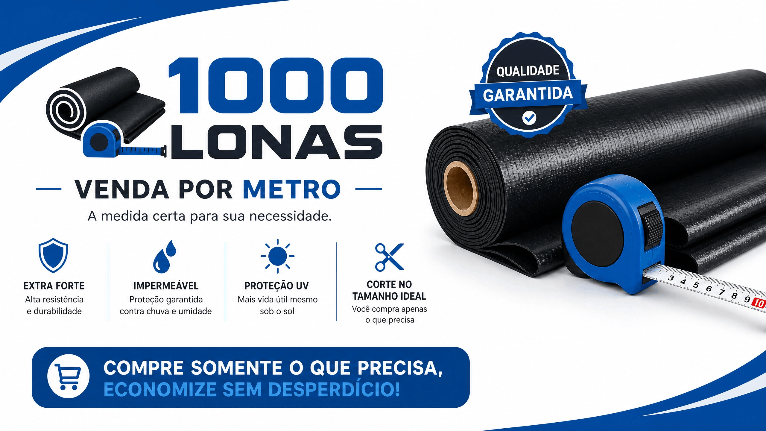 Banner com lona de polietileno multiuso da Mil Lonas